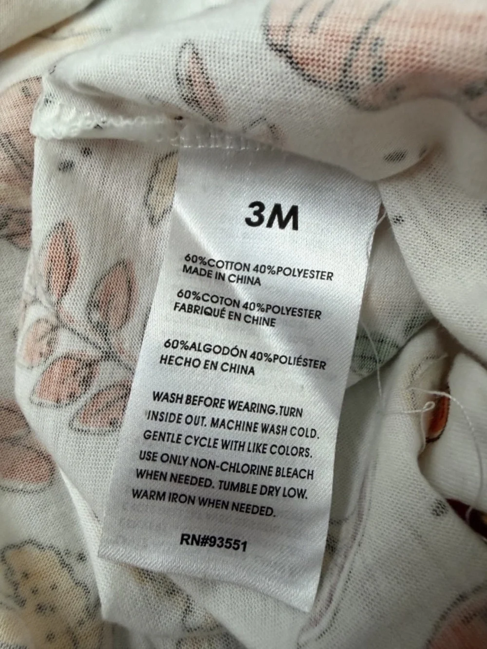 New Baby Essentials Baby Girl Thanksgiving Ruffle Footed Sleeper – Size 3 Months